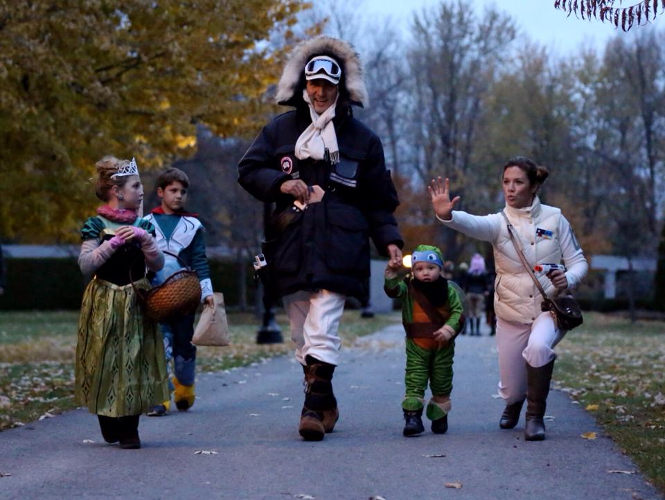Justin Trudeau and family on Halloween/Facebook