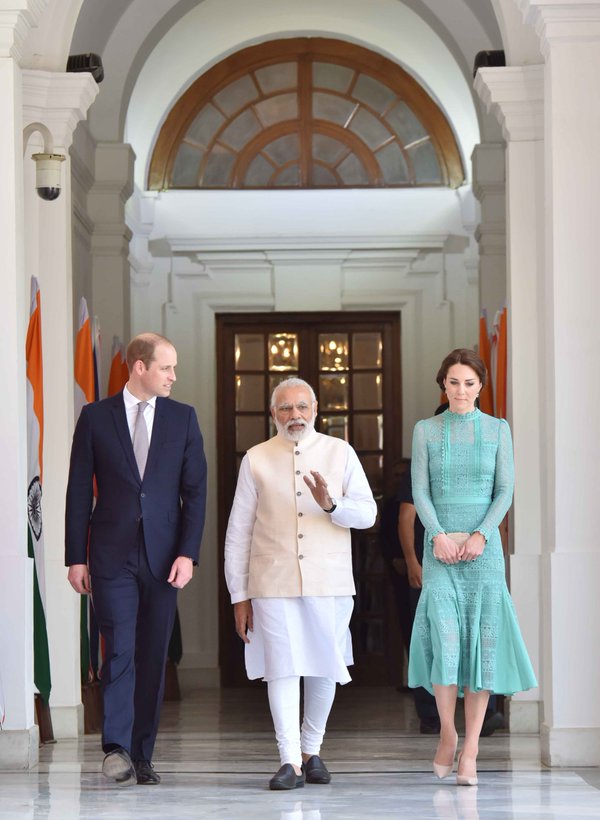"Had a very good interaction with the Duke & Duchess of Cambridge," Prime Minister Narendra Modi said of the Royal Visit to India/Twitter 