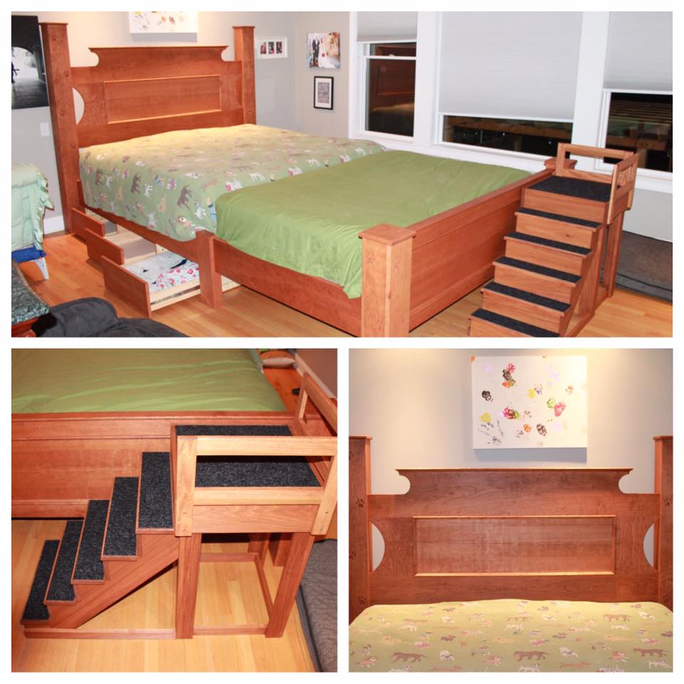 Stairs for the elderly dogs. Michael's Custom Interiors/Facebook